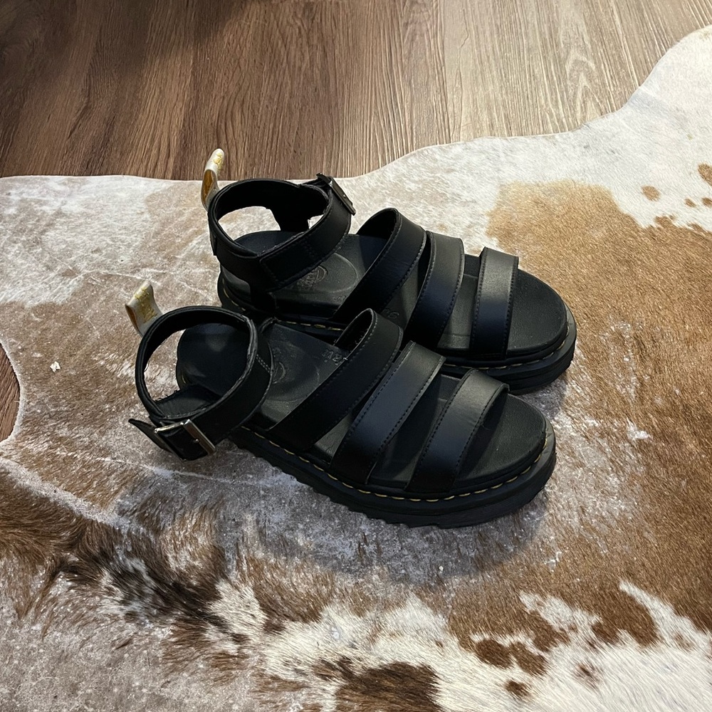 Dr Marten vegan leather platform sandals